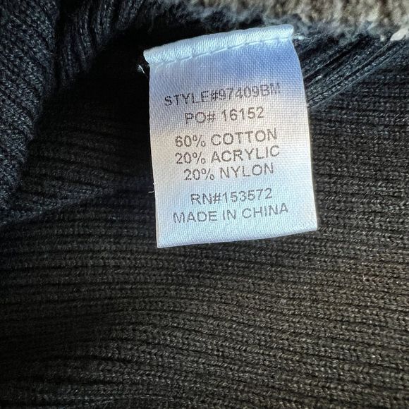 Bohme Rib Knit Bodycon Stretch Dress Black Short Sleeve Size Medium - Picture 9 of 10